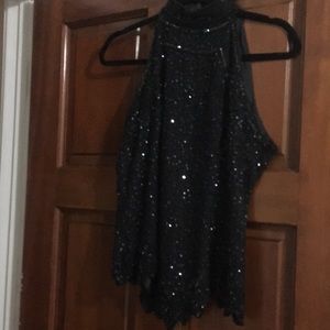 Retro VINTAGE sequence Sparkly  top- perfect for the holidays